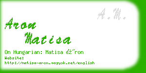 aron matisa business card